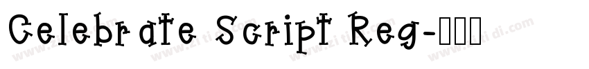Celebrate Script Reg字体转换
